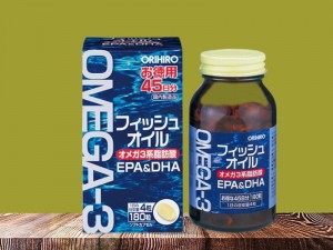 Viên uống dầu cá omega-3 hỗ trợ tim mạch Orihiro 180 viên