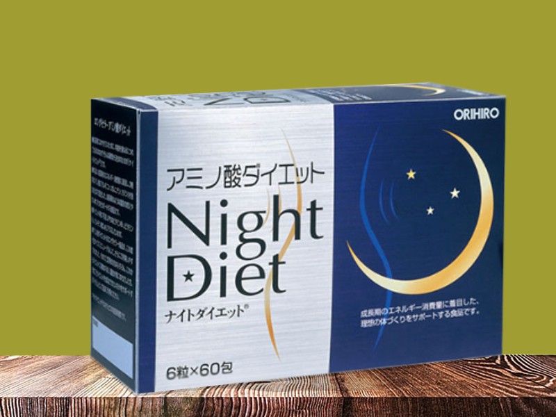 Viên uống giảm cân Night Diet Orihiro hộp 60 gói