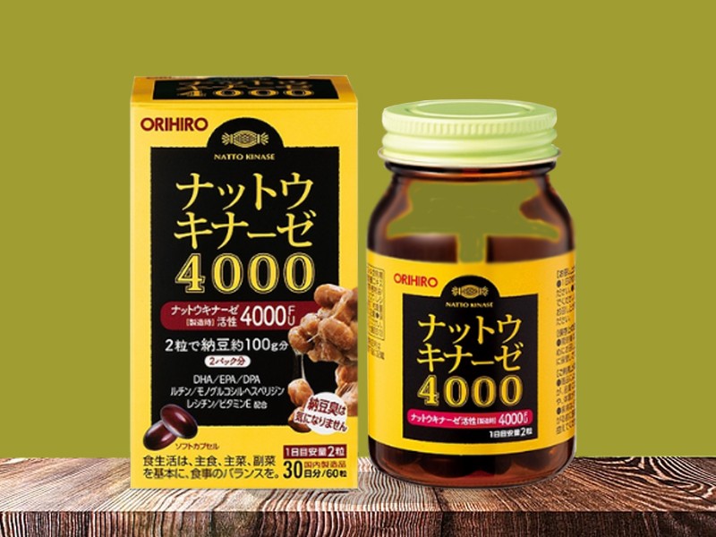 Viên uống hỗ trợ điều trị đột quỵ Nattokinase 4000FU Orihiro 60 viên
