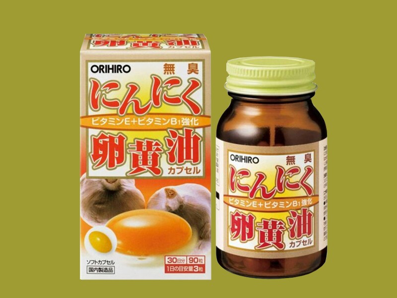Viên uống lòng đỏ trứng tỏi không mùi Orihiro 90 viên